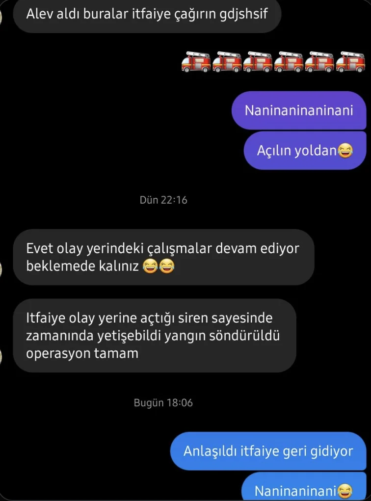 itfaiye, soğuk, espri